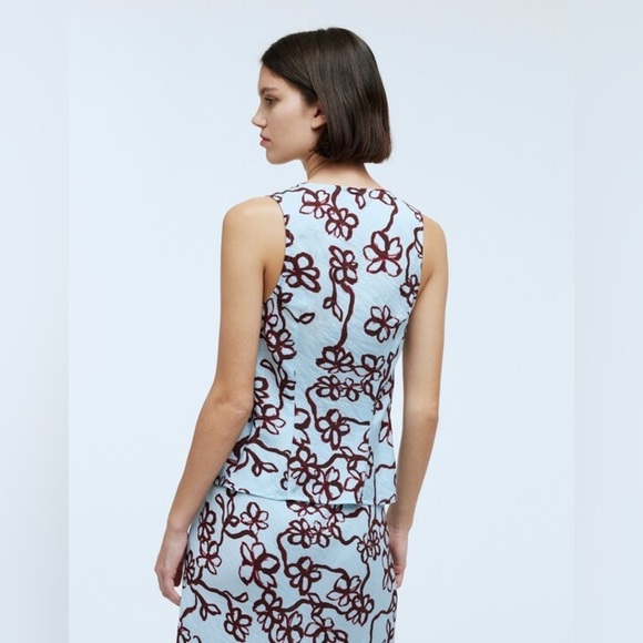 MADEWELL The cutaway vest top in floral and skirt size 12 set of two - Picture 7 of 15